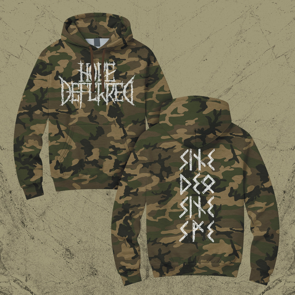 Camo Pullover Hood Logo Sweashirt
