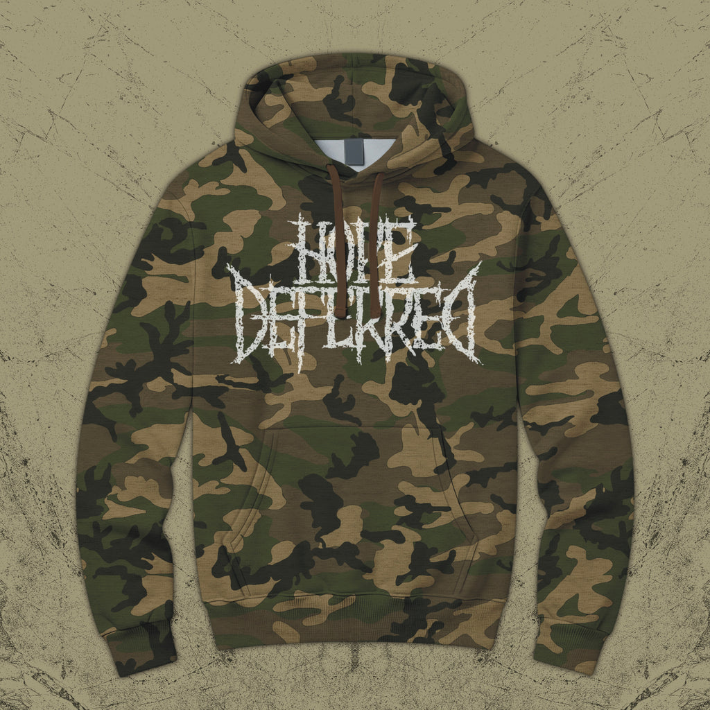 Camo Pullover Hood Logo Sweashirt