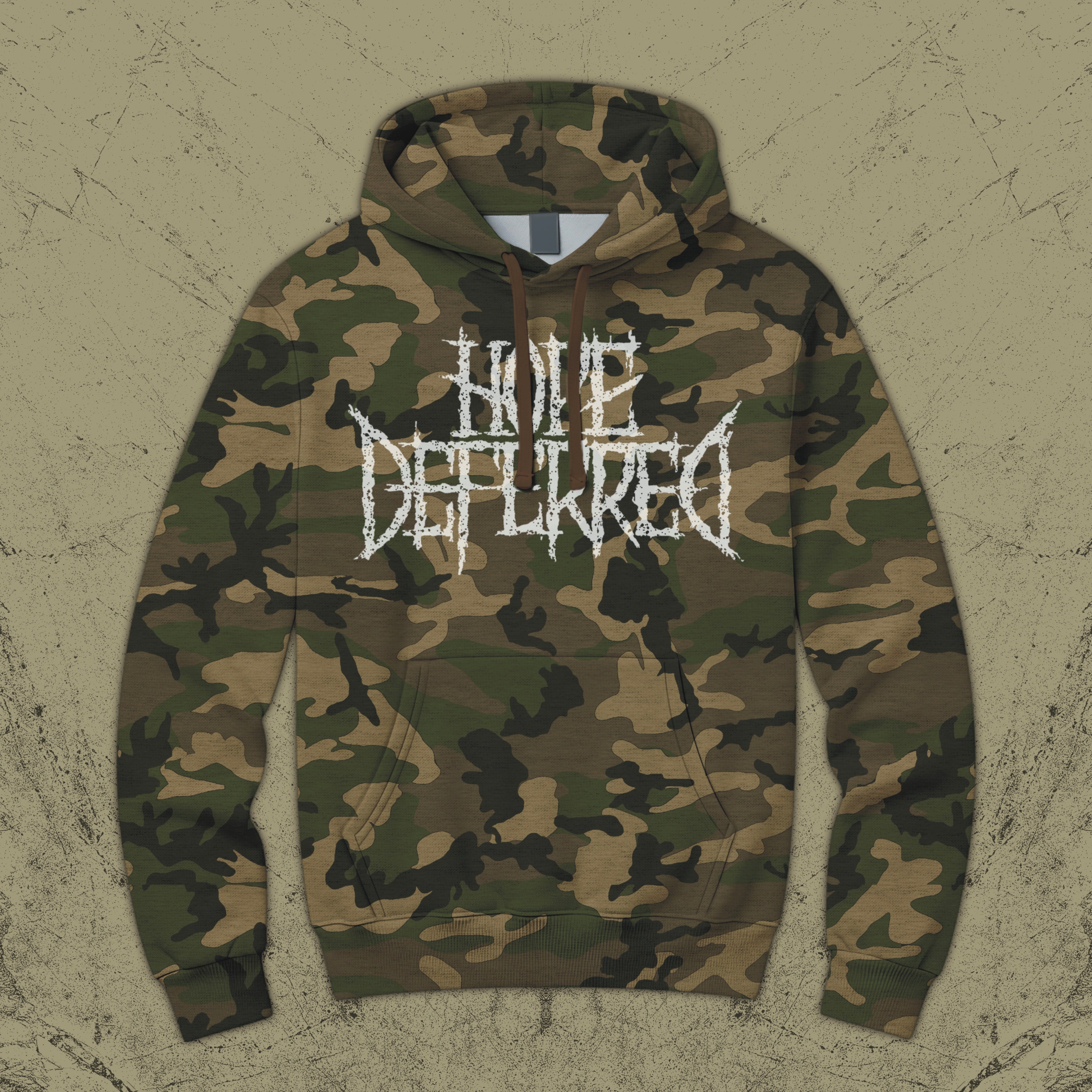 Camo Pullover Hood Logo Sweashirt